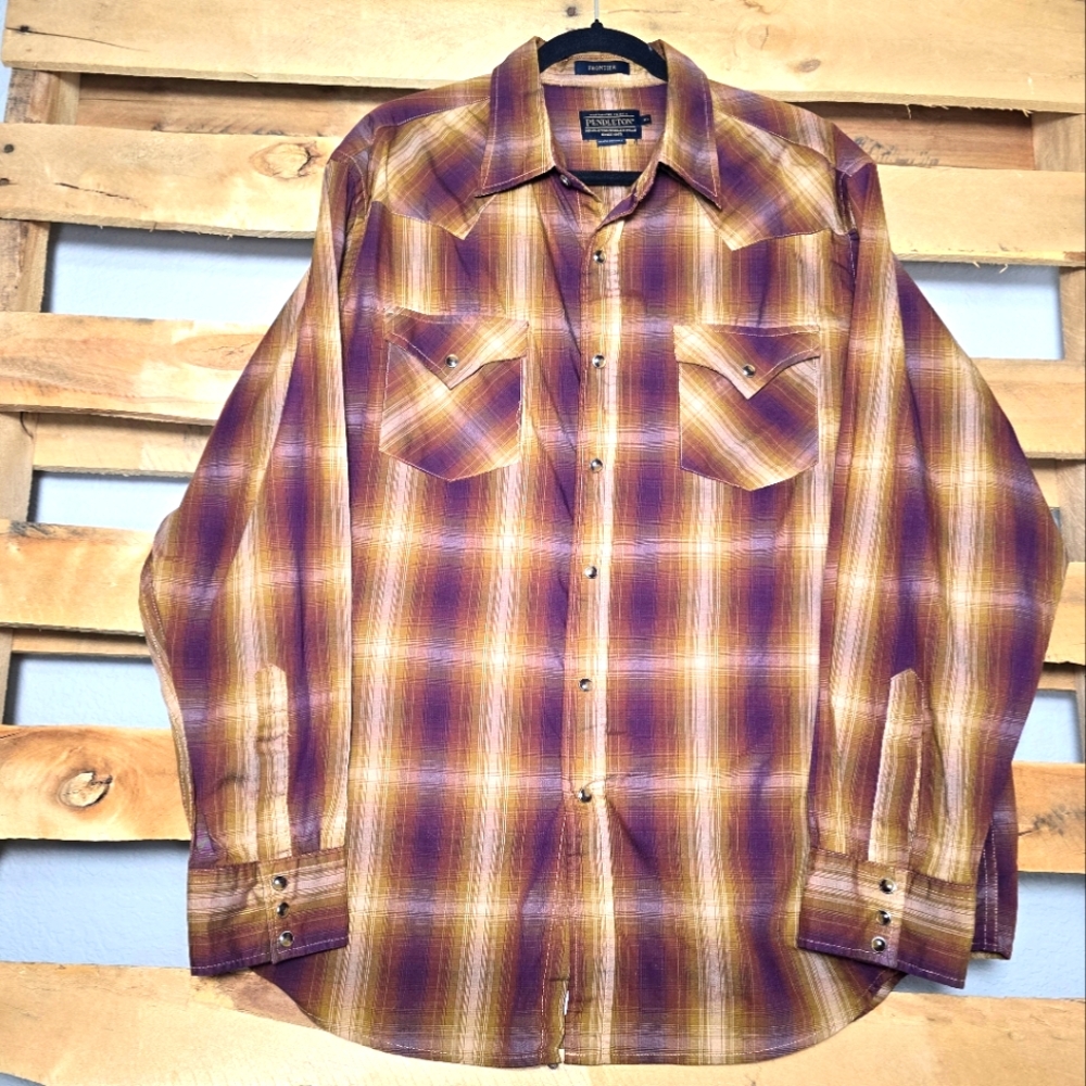 Pendleton Western Button-Down Long Sleeve Shirt S… - image 1